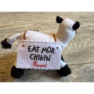 Chick-fil-A Plush Cow Stuffed Animal Eat Mor Chikin Mascot Toy 2022 Promo 5"